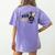 Cut Music Teacher Shirt With a Piano Keys Notes And Flowers Women's Comfort Colors T-Shirt Back Print Violet