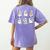 Cute Boo Ghost Reading Books Halloween Librarian Teacher Kid Women's Comfort Colors T-Shirt Back Print Violet Cute Boo Ghost Reading Books Halloween Librarian Teacher Kid Women's Comfort Colors T-Shirt Back Print Violet