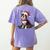 Cute Boston Terrier Dog Christmas Merry X-Mas Graphic Women's Comfort Colors T-Shirt Back Print Violet