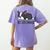 Cute Boston Terrier Boston Mama Women's Comfort Colors T-Shirt Back Print Violet