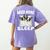 Cute Boston Terrier Need More Sleep Pajamas Nightgown Women's Comfort Colors T-Shirt Back Print Violet