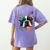 Cute Boston Terrier Puppy Dog Art Lover Unique Painting For Men Women Kids Women's Comfort Colors T-Shirt Back Print Violet