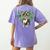 Cute Boston Terrier Shamrock St Patrick's Day Dog Lover Men Women Kids Women's Comfort Colors T-Shirt Back Print Violet