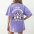 Cute Cartoon For Dog Owners Pet Team Boston Terrier Women's Comfort Colors T-Shirt Back Print Violet