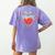 Cute Distressed Super Teacher Superhero Apple Women's Comfort Colors T-Shirt Back Print Violet Cute Distressed Super Teacher Superhero Apple Women's Comfort Colors T-Shirt Back Print Violet