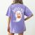 Cute Ghost Book Reading Halloween Teacher Women's Comfort Colors T-Shirt Back Print Violet Cute Ghost Book Reading Halloween Teacher Women's Comfort Colors T-Shirt Back Print Violet