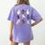 Cute Ghost Cat Playing Musical Halloween Music Teacher Women's Comfort Colors T-Shirt Back Print Violet Cute Ghost Cat Playing Musical Halloween Music Teacher Women's Comfort Colors T-Shirt Back Print Violet