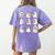 Cute Ghost Reading Books Teacher Halloween Reading Men Women Kids Women's Comfort Colors T-Shirt Back Print Violet