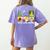 Cute Gnomes Teach Love And Inspire Back To School Teacher Women's Comfort Colors T-Shirt Back Print Violet