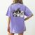 Cute Halloween Boston Terrier Dogs Witch Hat Ghost Dog For Men Women Kids Women's Comfort Colors T-Shirt Back Print Violet
