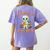 Cute Halloween Teacher Librarian Mummy Reading Books Women's Comfort Colors T-Shirt Back Print Violet