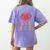 Cute Maestra Teacher Women's Comfort Colors T-Shirt Back Print Violet