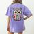 Cute Reading Owl Book Lover Teacher Librarian Bookworm Women's Comfort Colors T-Shirt Back Print Violet Cute Reading Owl Book Lover Teacher Librarian Bookworm Women's Comfort Colors T-Shirt Back Print Violet