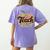 Cute Teacher With Apple Retro Teacher Kids Back To School Women's Comfort Colors T-Shirt Back Print Violet Cute Teacher With Apple Retro Teacher Kids Back To School Women's Comfort Colors T-Shirt Back Print Violet