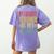 Dad My Favorite Teacher Is My Daughter Proud Daddy Women's Comfort Colors T-Shirt Back Print Violet