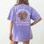 Daycare Provider Teacher Childcare Worker Leopard Heart Fun Women's Comfort Colors T-Shirt Back Print Violet