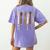 Deaf Be Kind Sign Language Hand Talking Teachers Interpreter Women's Comfort Colors T-Shirt Back Print Violet