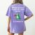 Dinosaur Thesaurus Grammar Joke Teacher Women's Comfort Colors T-Shirt Back Print Violet