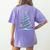 DNA Helix Christmas Tree Scientist Biology Science Teacher Women's Comfort Colors T-Shirt Back Print Violet