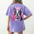Dog Pink Boston Terrier Women's Comfort Colors T-Shirt Back Print Violet