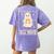 All Done Sign Language Ghost Speech Pathology Teacher Women's Comfort Colors T-Shirt Back Print Violet