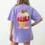 Dripping Apple Ice Cream Cone Cute Teacher Appreciation Women's Comfort Colors T-Shirt Back Print Violet Dripping Apple Ice Cream Cone Cute Teacher Appreciation Women's Comfort Colors T-Shirt Back Print Violet