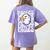 Eagles School Sports Fan Team Spirit Teacher Parent Student Women's Comfort Colors T-Shirt Back Print Violet