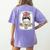 Early Head Start Life Messy Bun Back To School Teacher Women Women's Comfort Colors T-Shirt Back Print Violet