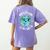 Earth Day Rotation Of The Earth Makes My Day Science Teacher Women's Comfort Colors T-Shirt Back Print Violet