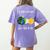 Earth Rotation Earth Day Science Teacher Kids Women Women's Comfort Colors T-Shirt Back Print Violet
