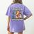 Easily Distracted By Cats & History Teacher Women Men Women's Comfort Colors T-Shirt Back Print Violet Easily Distracted By Cats & History Teacher Women Men Women's Comfort Colors T-Shirt Back Print Violet