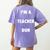Easy Halloween Teacher Costume Shirt For Men Women Kids Women's Comfort Colors T-Shirt Back Print Violet