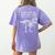 Lets Eat Kids Punctuation Saves Lives Dinosaur Teacher Women's Comfort Colors T-Shirt Back Print Violet