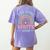 ELA English Teacher Women's Comfort Colors T-Shirt Back Print Violet