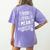 English Teacher Grammar Police Language Nerd You Literally Mean Figuratively V-Neck Modern Short Sleeve Small Women's Comfort Colors T-Shirt Back Print Violet