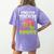 English Teachers Love Brains Zombie Teacher School Halloween Women's Comfort Colors T-Shirt Back Print Violet
