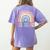 ESL Squad Teacher Crew Team Back To School English Rainbow Women's Comfort Colors T-Shirt Back Print Violet