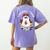 Espooky Vibes Maestra Halloween Spanish Mexican Teacher Women's Comfort Colors T-Shirt Back Print Violet