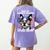 Even My Boston Terrier Loves Trump Trump Supporter Dog Lover Women's Comfort Colors T-Shirt Back Print Violet