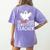 Faboolous Substitute Teacher Halloween Costume Women's Comfort Colors T-Shirt Back Print Violet