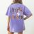 Fall Holiday Themed Thanksgiving Halloween Teacher Trick Or Women's Comfort Colors T-Shirt Back Print Violet