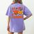 Fall In Love With Learning Thanksgiving Teacher Student Kids Women's Comfort Colors T-Shirt Back Print Violet
