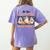 Are You Fall-O-Ween Directions Halloween Ghost Fall Teacher Women's Comfort Colors T-Shirt Back Print Violet
