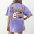 Are You Fall O Ween Directions Halloween Teacher Ghost Women's Comfort Colors T-Shirt Back Print Violet