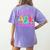 Are You Fall-O-Ween Directions Teacher Ghost Halloween Women's Comfort Colors T-Shirt Back Print Violet