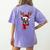 Family Matching Reindeer Xmas Boston Terrier Christmas Women's Comfort Colors T-Shirt Back Print Violet