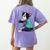 Father's Day Gift Dog Dad Boston Terrier i Love Dad Tattoo Women's Comfort Colors T-Shirt Back Print Violet
