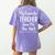 My Favorite Teacher Gave Me This Shirt Dad Daughter Women's Comfort Colors T-Shirt Back Print Violet