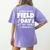 Field Day Second 2nd Grade Orange 2025 Boy Girl Teacher Women's Comfort Colors T-Shirt Back Print Violet