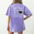 First Caffeinate Then Educate I Am Earning A Break Teacher Women's Comfort Colors T-Shirt Back Print Violet